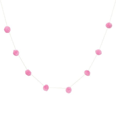 Rosa Boneca - Guirlanda Pompom