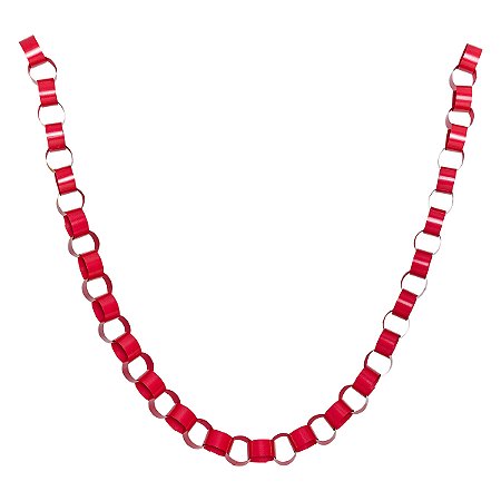Vermelho - Guirlanda Corrente (45 elos)