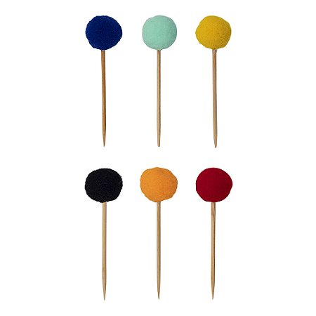 Colorido - Topper Pompom (6 und)
