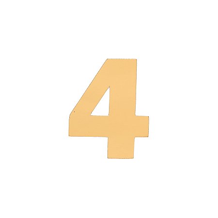 Aplique Número 4 - Dourado