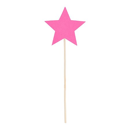 Rosa Pink - Topo De Bolo Estrela