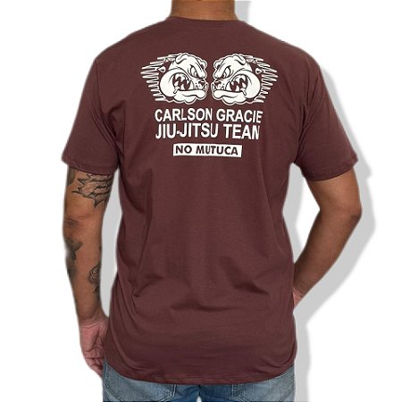 CAMISETA CARLSON GRACIE NO MUTUCA - MARROM