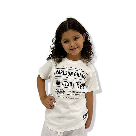 CAMISETA INFANTIL CARLSON GRACIE WORLD - OFF WHITE