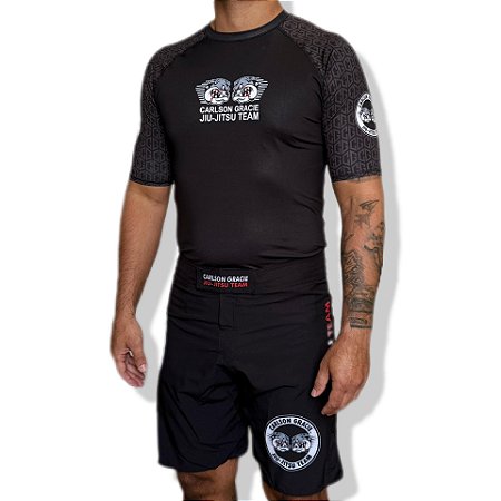 RASHGUARD CARLSON GRACIE TRAINING - PRETO