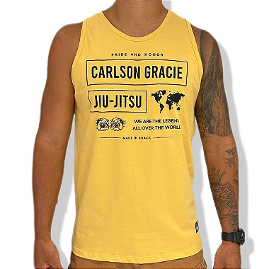 REGATA CARLSON GRACIE WORLD - AMARELO
