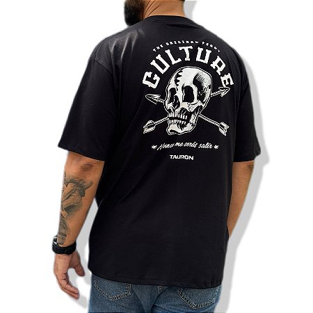 CAMISETA OVERSIZE TAURON CULTURE - PRETA