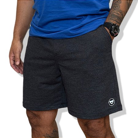 BERMUDA MOLETOM ELEMENTS - GRAFITE MESCLA