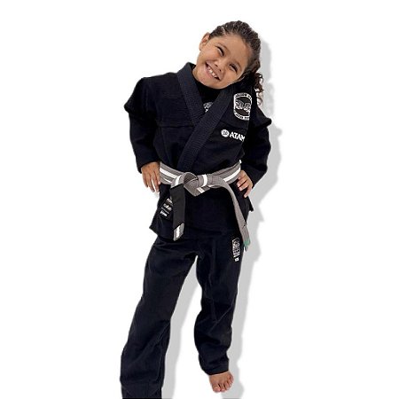 KIMONO CARLSON GRACIE COMPETIDOR JUVENIL - PRETO