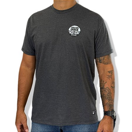 CAMISETA CARLSON GRACIE BASIC - GRAFITE MESCLA