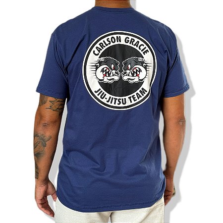 CAMISETA COLLAB CARLSON GRACIE LOGO - AZUL