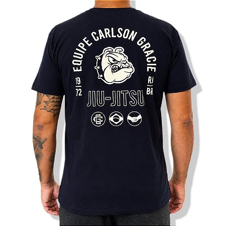CAMISETA CARLSON GRACIE EQUIPE - AZUL MARINHO