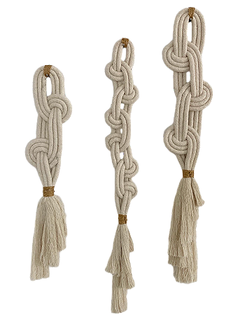 Adornos de Parede Fluid, Flow & Curves Cru | Trio