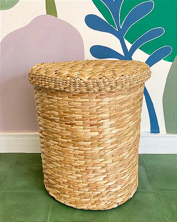 Roupeiro com Tampa | Palha de Taboa 40 cm x 45 cm