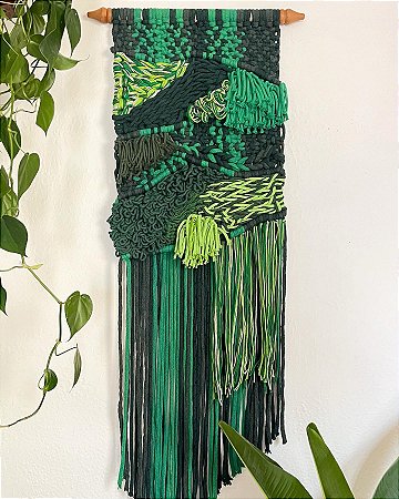 Painel Green Leaves | 50 cm X 120 cm