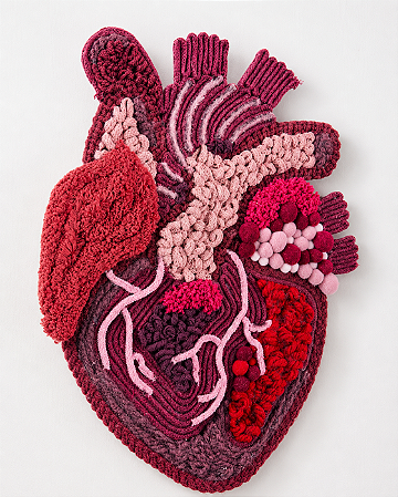 Painel de Parede Decorativo Heart Beating | Fiber Art 30cm x 40cm