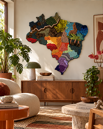 Painel de Parede Brasil Plural| 95cm x 100cm