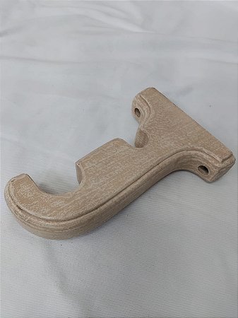 SUPORTE DUPLO EM MADEIRA 21/32MM ABERTO PÁTINA CAMURÇA