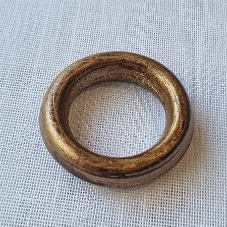 ARGOLA EM MADEIRA PARA VARÃO 21MM OURO VELHO