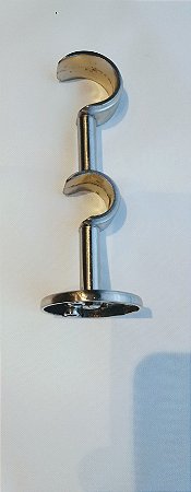 SUPORTE DUPLO P/ VARÃO METAL  28X 19MM AÇO ESCOVADO