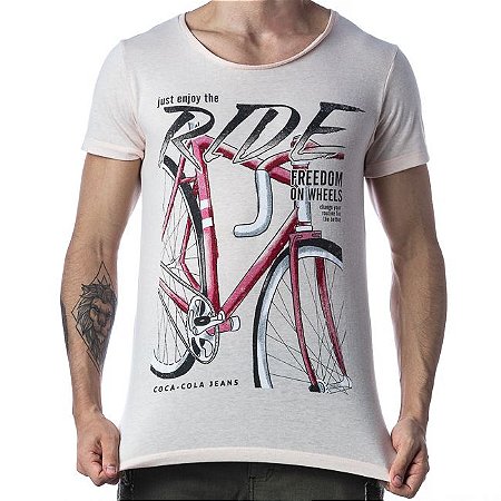 Camiseta Coca Cola Ride - Rosa Claro - Alpha Clothing - Loja de Roupas  Online
