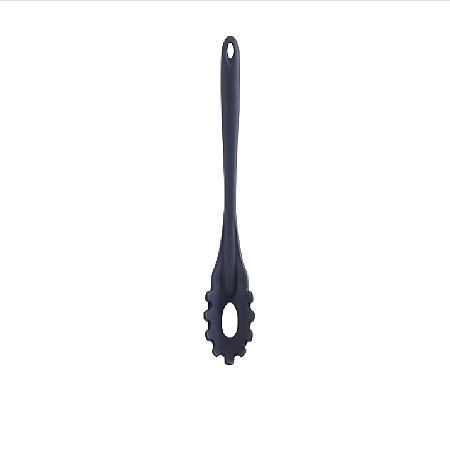 Pegador de Macarrão em Silicone Maciço 28 cm Preto - UnyHome