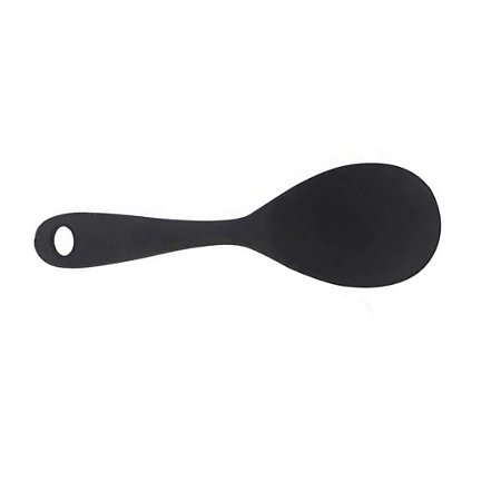 Colher de Servir com Cabo Maciço 22,5cm em Silicone Preto - UnyHome