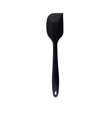 Espátula Silicone Diagonal 27cm Maciça Preta Resistente Calor Antiaderente Cozinha UnyHome