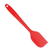 Espátula Diagonal Cabo Macilo Pão Duro  27cm em Silicone Vermelho UnyHome.