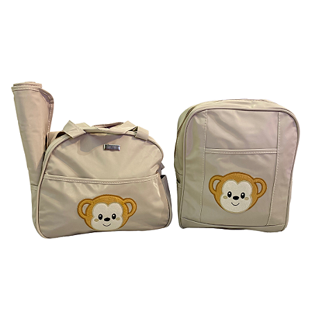 KIT 3 PEÇAS - MOCHILA, BOLSA E TROCADOR