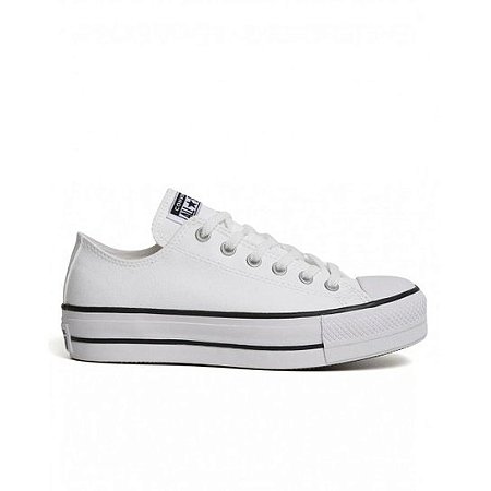 Tênis Converse All Star Branco/preto/branco - Frank Chaves Calçados