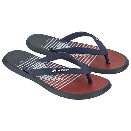 Chinelo Rider Azul/azul/vermelho