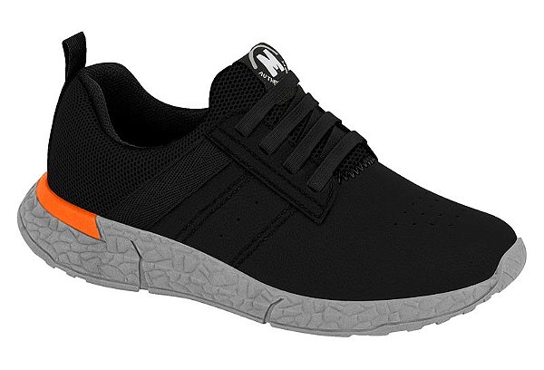 Tênis Molequinho Pretocinzalaranja