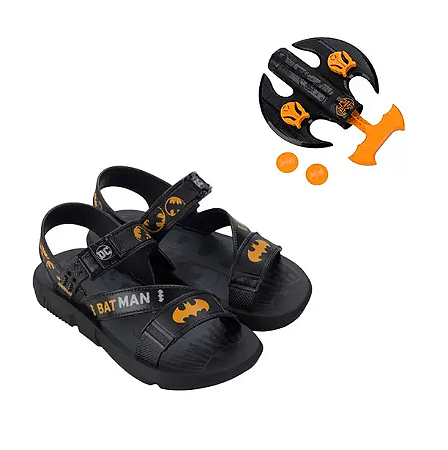 Sandália Batman Preto/amarelo