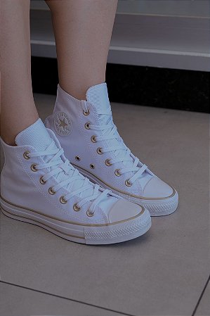 Tênis All Star Bco/bco/ouro Claro