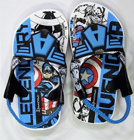 Chinelo Ipanema Branco/preto/azul