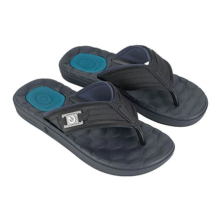 Chinelo Cartago Azul/marrom/bor