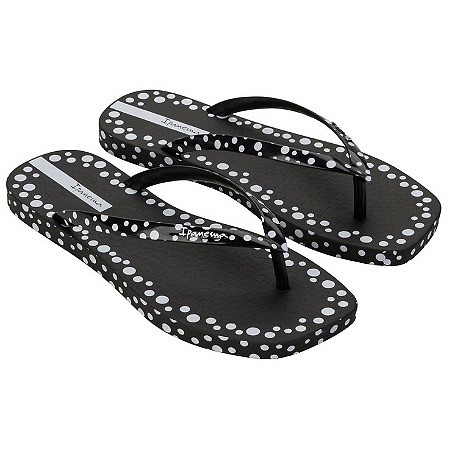 Chinelo Ipanema Preto/branco