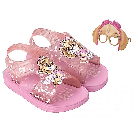 Sandália Patrulha canina Rosa/rosa glitter