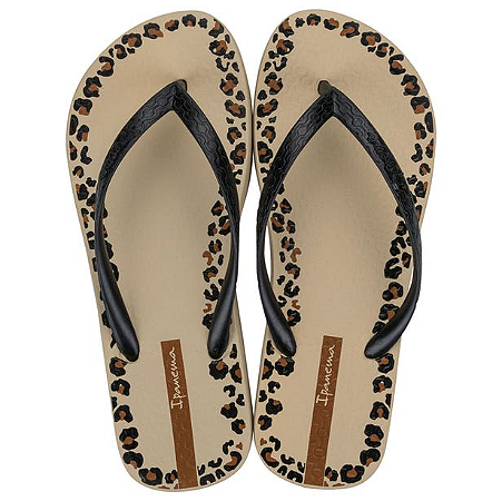 Chinelo Ipanema Bege/pto/marrom