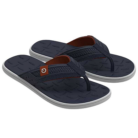 Chinelo Cartago Cinza/azul/telha