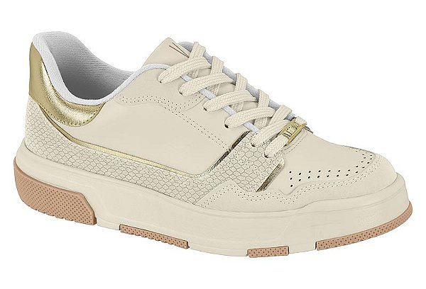 Tênis Vizzano Branco Off/dourado