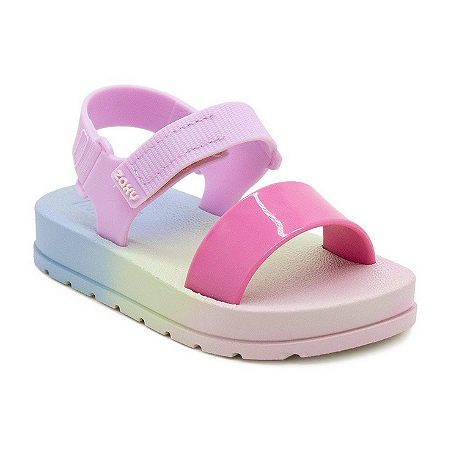 Sandália Zaxy Rosa/lilas/degrade