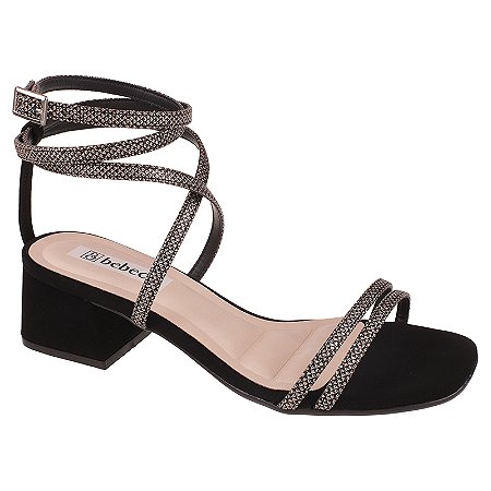 Sandália Bebece Champagne/preto