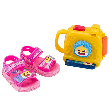 Sandália Baby Shark Rosa/rosa