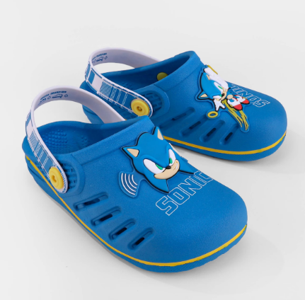 Sandália Sonic Azul/bco/amarelo