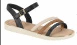 Sandália Modare Preto/creme/camel