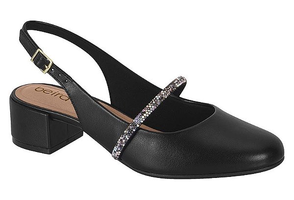 Sapato Beira Rio Preto/preto/grafite