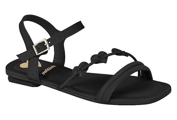 Sandália Molekinha Preto/preto