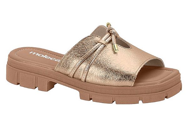 Sandália Moleca Ouro Rosado/nude