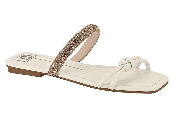 Sandália Moleca 93876 Ouro Cristal/b